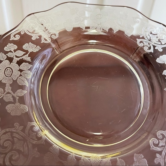 Vintage 1930s Cambridge Apple Blossom Yellow One Salad Plate - Picture 7 of 11